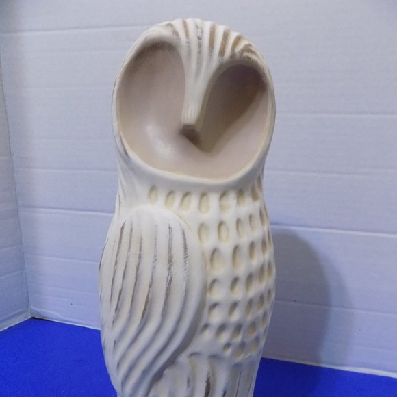 NEW Ceramic Snow Owl Bird Figurine Statue  Sculpture Home Decor - Picture 4 of 6